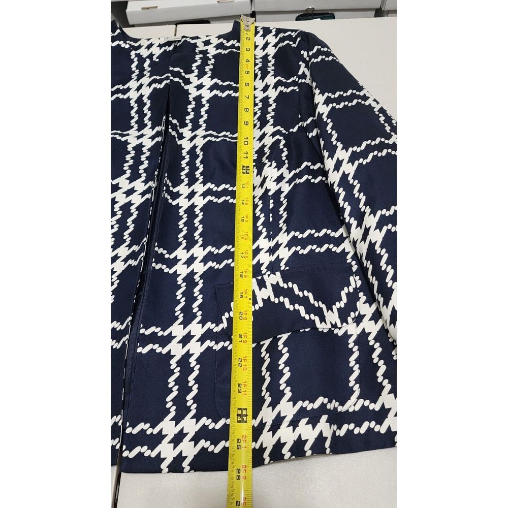 Pendleton Plus Abstract Print Blue Silk Open Fron… - image 6